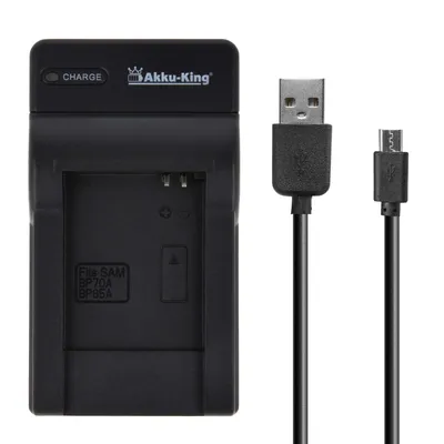 Produktbild von USB-Akku-Ladegerät kompatibel mit Samsung BP-70A