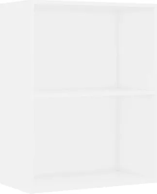 A minimalist studio shot of a white shelving unit.