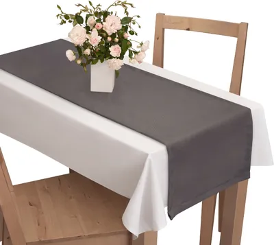 Zdjęcie produktu dla Voppi Bieżnik dekoracyjny na stół 40x140 cm ciemnoszary grafitowy