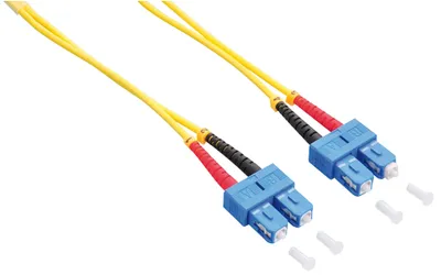Image de LogiLink Câble patch fibre optique duplex OS2 9/125µ SC/Sc jaune 2 m