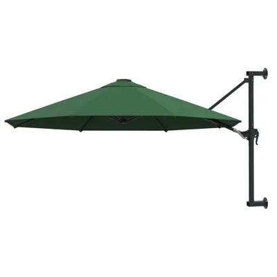 Zdjęcie produktu dla Vidaxl parasol ścienny z metalowym drążkiem 300 cm zielony
