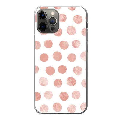 Produktbild von MuchoWow® Handyhülle Schutzhülle Hülle für iPhone 13 Pro Polka dots - Rosa - Weiß Silikon Softcase Handy Hülle - Handy-Tasche