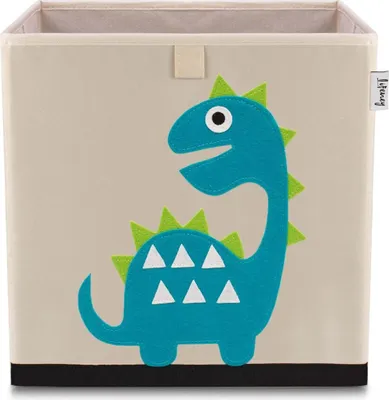 Produktbild von Lifeney Kinder Aufbewahrungsbox I praktische Aufbewahrungsbox für jedes Kinderzimmer I Kinder Spielkiste I Niedliche Spielzeugbox I Korb zur Aufbewahrung von Kinder Spielsachen (Dino 1 hell)