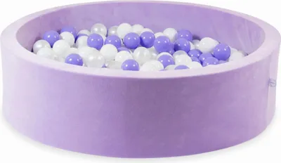 Produktbild von Trockenbecken 110x30 Velvet Soft Purple mit 400 Bällen: Weiß, Perlmutt, Heidekraut