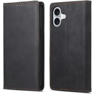 Produktbild von Mobigear Wallet iPhone 16 Hülle Klapphülle Geldbörse - Schwarz