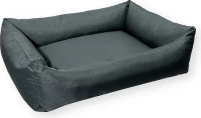 Produktbild von 4L Textil KOKO Wasserabweisendes Hundebett große Hunde Hundekorb Bezug abnehmbar und waschbar Hundekissen Hundekörbchen 100x80 cm, Dunkelgrau