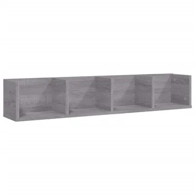 Immagine prodotto di vidaXL scaffale da parete per CD grigio Sonoma 100x18x18 cm materiale a base di legno