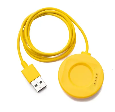 Produktbild von SYSTEM-S USB 2.0 Kabel 100 cm Ladestation für Oppo Watch 3 2 1 pro SE Smartwatch in Gelb