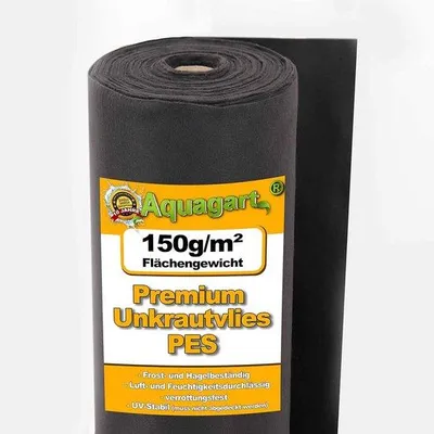 Produktbild von Famanu Unkrautvlies 10m² 150g/m² 1m breit - Schwarz