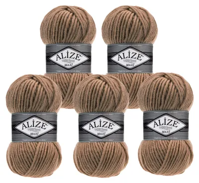 Produktbild von 500g Strickgarn Strickwolle Alize Superlana Maxi 25% Wolle, Farbwahl