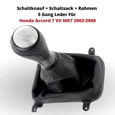Immagine prodotto di Pomello del cambio + borsa del cambio + telaio 5 velocità in pelle per Honda Accord 7 VII MK7 2002-2008