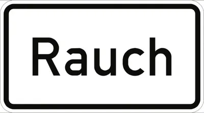 Produktbild von Verkehrsschild VZ1007-31, Rauch, Alu, RA1, 420x231 mm
