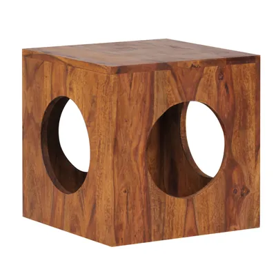 Obrázek produktu pro Brüxxi Odkládací stolek Mumbai cube, 35 cm, masiv Sheesham