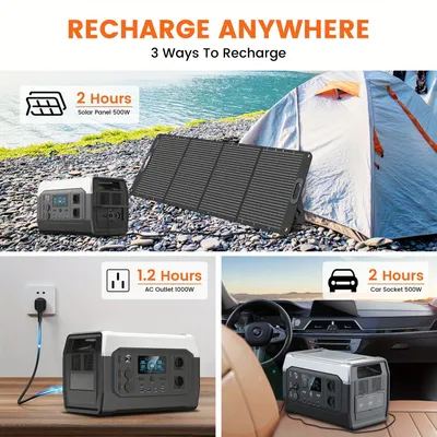 Immagine prodotto di Centralina portatile - Generatore portatile - Alimentatore di emergenza - Batteria per campeggio - Potenza: 1800W