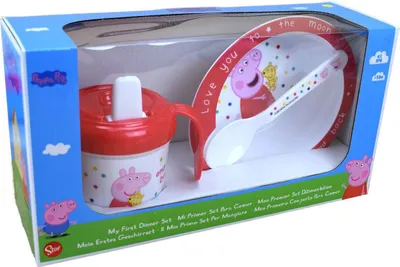 Produktbild von Peppa Wutz Mein erstes Geschirrset 3tlg. Set Becher Schüssel Löffel