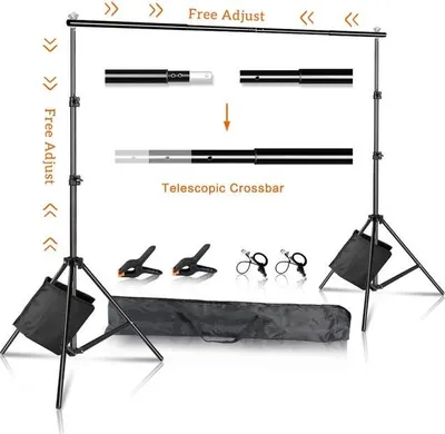 Produktbild von Fotografie Hintergrundständer, tragbar, Tragetasche, er flexibler Sandsack, 2,6Mx3M