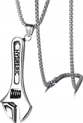 Produktbild von Halskette mit Schraubenschlüssel aus 316L Silber
