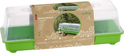 Zdjęcie produktu dla Szklarnia Romberg CLASSIC Green 58 x 19 cm z wentylacją - plastikowa