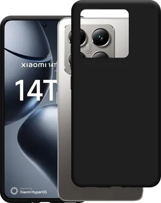 Image de Cazy Coque compatible avec Xiaomi 14T Pro Coque en Silicone - Coque Flexible - Noir
