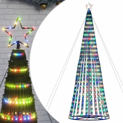Image de vidaXL Sapin de Noël LED 1028 LED multicolore 403 cm
