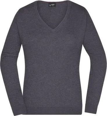 Produktbild von James & Nicholson Damenpullover, BW, Gr. M,anthr. melange