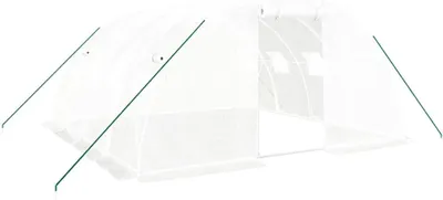 Produktbild von Gewächshaus mit Stahlrahmen Weiß 16 m² 4x4x2 m