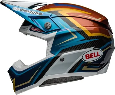 Produktbild von BELL Moto-10 Spherical Helm - Tomac Replica 24 Gloss White/Gold
