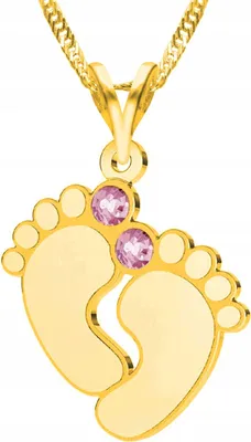 Immagine prodotto di Collana di impronte per bambini, oro 925, argento e zirconi