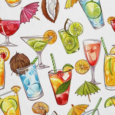 Image de OUTDOOR DECOSTOFFE OXFORD - Motif de cocktail | DX8840