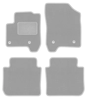 Image de Tapis de sol en moquette pour Citroen C3 Picasso 2008-2017 (Minvan) – jeu 4 pièces, gris, sur mesure – Wielganizator OSLO