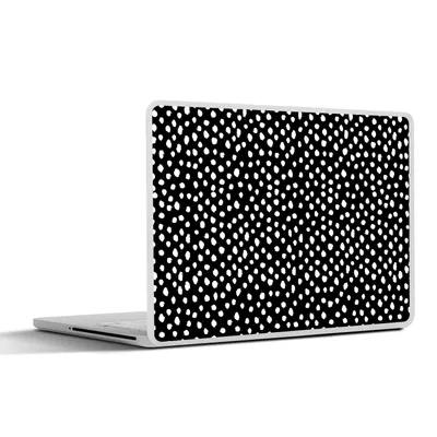 Produktbild von MuchoWow® Laptop Aufkleber Sticker Cover Schwarz - Weiß - Muster - Polka dots 30x21 cm - Sticker für Laptop - Selbstklebend