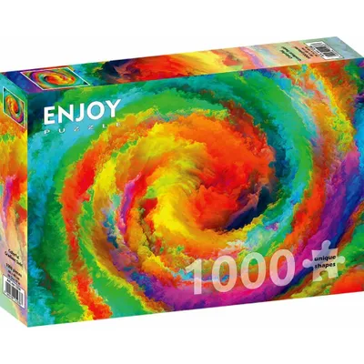 Produktbild von Farbenfrohes 1000 Teile Puzzle mit Farbverlauf und Swirl-Design