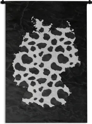 Produktbild von MuchoWow® Wandteppich Wandbehang Karte - Deutschland - Pantherdruck 90x135 cm Tapisserie Dekoration Wandtuch - Baumwolle - Wandskulptur