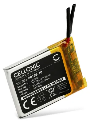 Immagine prodotto di CELLONIC 1x Batteria per Smartwatch e braccialetto fitness Compatibile con Garmin Venu Sq Music, 361-00136-10 – (200mAh, 3.87V)