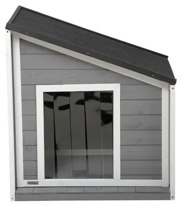 Produktbild von PawHut Hundehütte, Tannenholz, Hundehaus, Kleintierhaus mit Asphaltdach, Outdoor