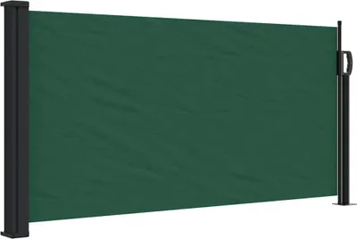Image de vidaXL Marquise latérale extensible vert foncé 100x500 cm