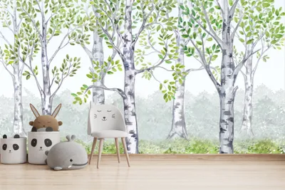 Produktbild von Deco-Wall | Viles Fototapete- Kinderzimmer | Wald | 300x200 cm | Wandtapete | Wandsticker für Kinder
