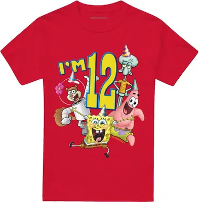 Produktbild von SpongeBob SquarePants - "I´m 12" T-Shirt für Kinder TV28774 (158-164) (Rot)