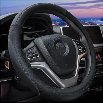 Imagen del producto de Funda para volante de coche, antideslizante, transpirable, de 38 cm, universal, deportiva