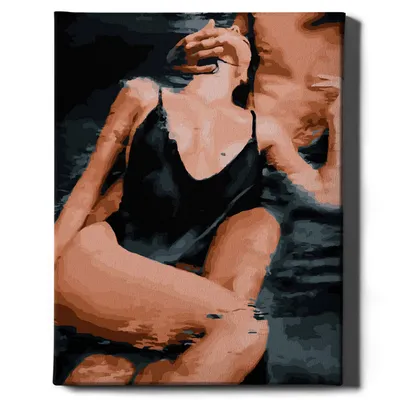 Produktbild von Oh Art! – Malen nach Zahlen Set – 40x50cm, mit Holzrahmen und Pinseln "Leidenschaft" DIY