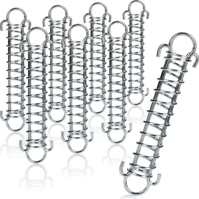 Produktbild von COM-FOUR® 8x Spannfeder mit Doppelhaken - Sprungfeder für Zelt, Markise, Boot , Wohnwagen - Befestigungs-Zubehör - Zugfeder Sonnensegel - Stahlfeder