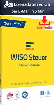 Produktbild von WISO Steuer 2024 (für das Steuerjahr 2023) (1 User - 1 Jahr) ESD Finanzen, Steuer Recht 5 Min. Versand als Download per Mail