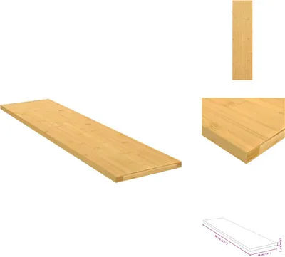 Zdjęcie produktu dla vidaXL Półka ścienna 80x20x1,5 cm bambus - Półki ścienne