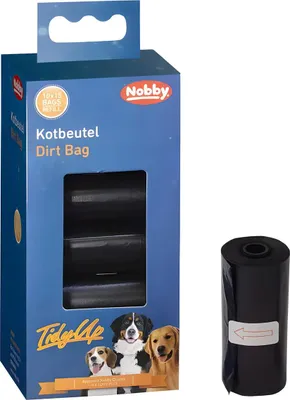 Produktbild von Nobby TidyUp Kotbeutel Vorratspack schwarz 20 Rollen á 15 Beutel