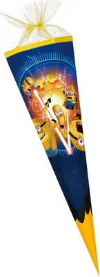 Obrázek produktu pro Školní kužel Nestler Minions 85 cm 6hranný tyl/textilní lem