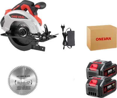 Produktbild von Elektrische Kreissäge, 4000W Leistung, 11000U/min Drehzahl, 2er Batterie-Set