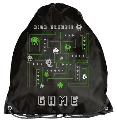 Image de PAC-MAN Pixels Sac d'école noir | Pour garçons