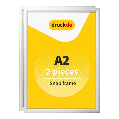 Image de Cadre pliable DIN A2 - 2 pièces - pour affiches, panneaux d'information, publicité - cadre en aluminium avec profil de 2,5 cm - convient au montage mural, Image générée par une IA