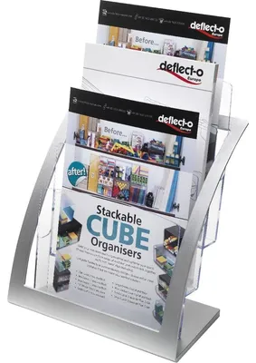 Productafbeelding van Deflecto 693745, 3 stuks, politie/politie, zilverkleurig, transparant, 929,9 g, 1,24 kg