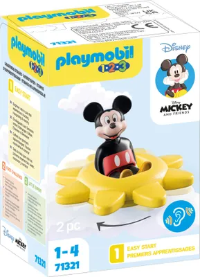 Image de PLAYMOBIL Disney & Mickey and Friends 71321 1.2.3 & Disney : Soleil tournant de Mickey avec fonction hochet
